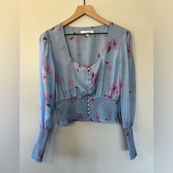 NWOT*** Intermix Adelaide Blouse Romantic Floral Size M - Picture 5 of 12